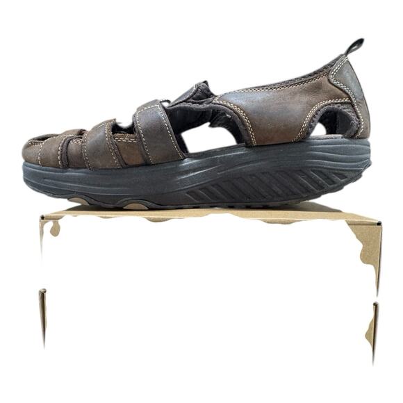 Skechers Shape Ups Trim Step Women's 11 Brown Shoes Fitness Fisherman Sandals - Picture 8 of 11